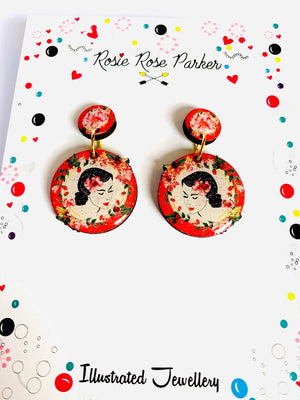 Rosie Rose Parker : Miss Pretty Face Earrings [PRE-ORDER]