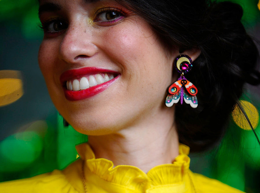 LaliBlue : Cursed Carnival : Moth Earrings