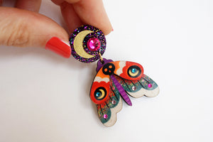 LaliBlue : Cursed Carnival : Moth Earrings