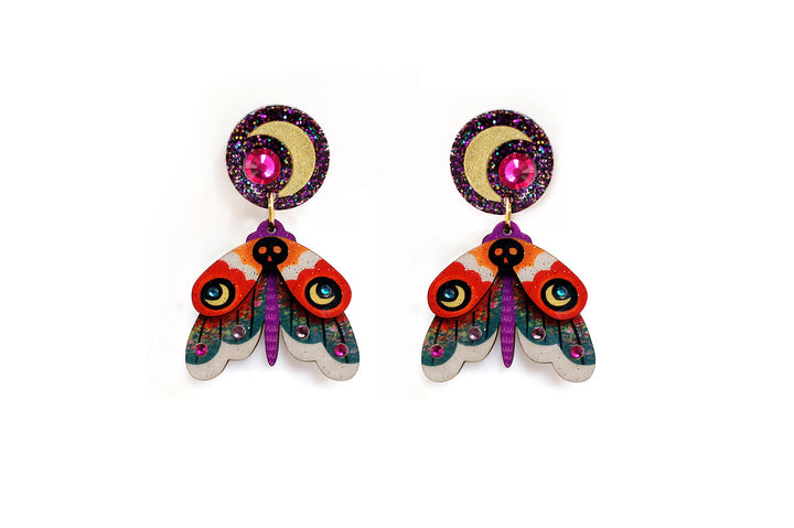 LaliBlue : Cursed Carnival : Moth Earrings