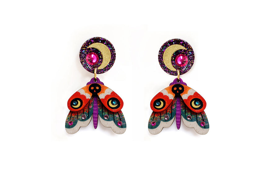 LaliBlue : Cursed Carnival : Moth Earrings