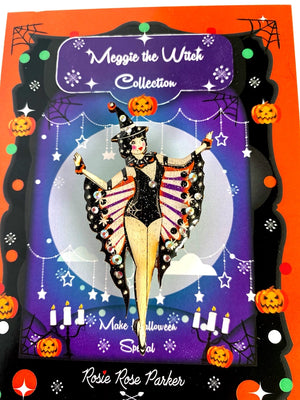 Rosie Rose Parker : Meggie the Witch :  Moth Girl Halloween Brooch [PRE-ORDER]