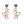 LaliBlue : Valentines : Multicolor Hearts Earrings [PRE-ORDER]