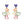 LaliBlue : Valentines : Multicolor Hearts Earrings