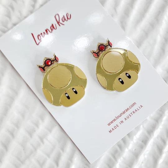 Louna Rae : Mushroom Stud Earrings [LUCKY LAST!]