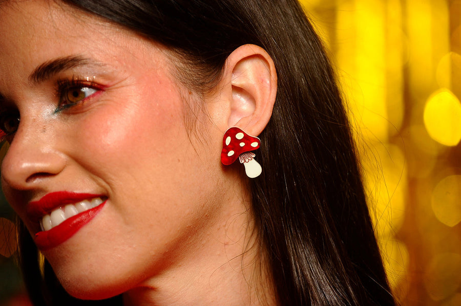 Laliblue : Christmas : Mushroom earrings