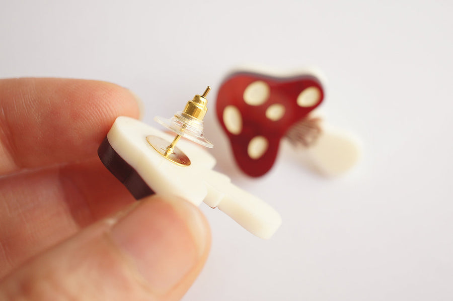 Laliblue : Christmas : Mushroom earrings