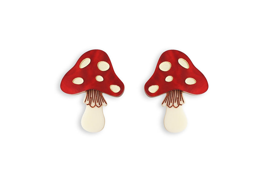 Laliblue : Christmas : Mushroom earrings