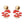 LaliBlue : Christmas : Mushroom earrings