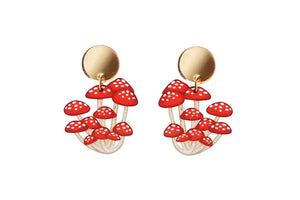 LaliBlue :  Christmas :  Mushroom earrings [PRE-ORDER]
