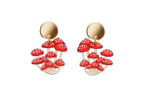 LaliBlue :  Christmas :  Mushroom earrings
