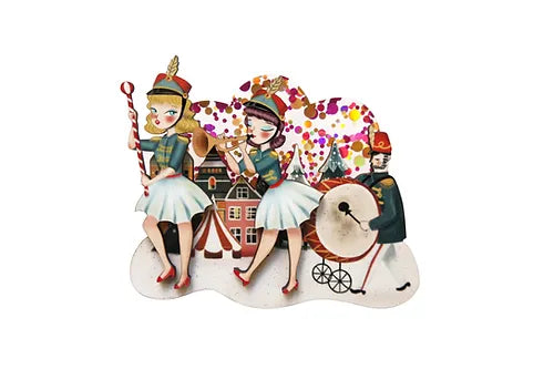 LaliBlue :  Christmas :  Musical parade brooch