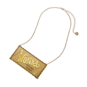 Erstwilder : Willy Wonka : Golden Ticket Necklace