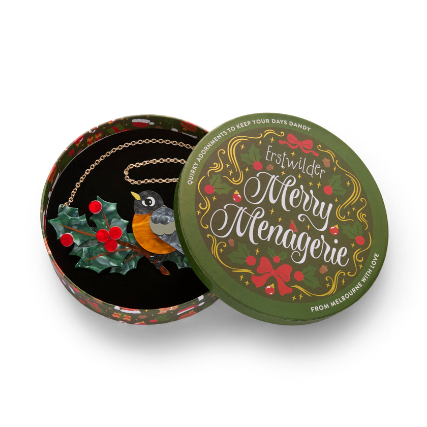 Erstwilder : Merry Menagerie : Ruby the Robin Necklace