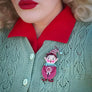 Lipstick & Chrome : Pink North Pole Apprentice Brooch