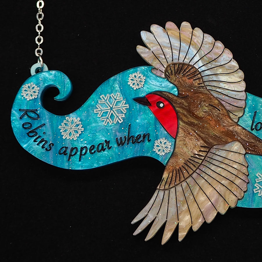 Dolly Dimple Design : "Robins Appear When Loved Ones Are Near" Statement Necklace [PRE-ORDER]