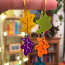Happy Stuff Studio : Dead Cute : Oak Leaf Double Dangle Earrings [PRE-ORDER]