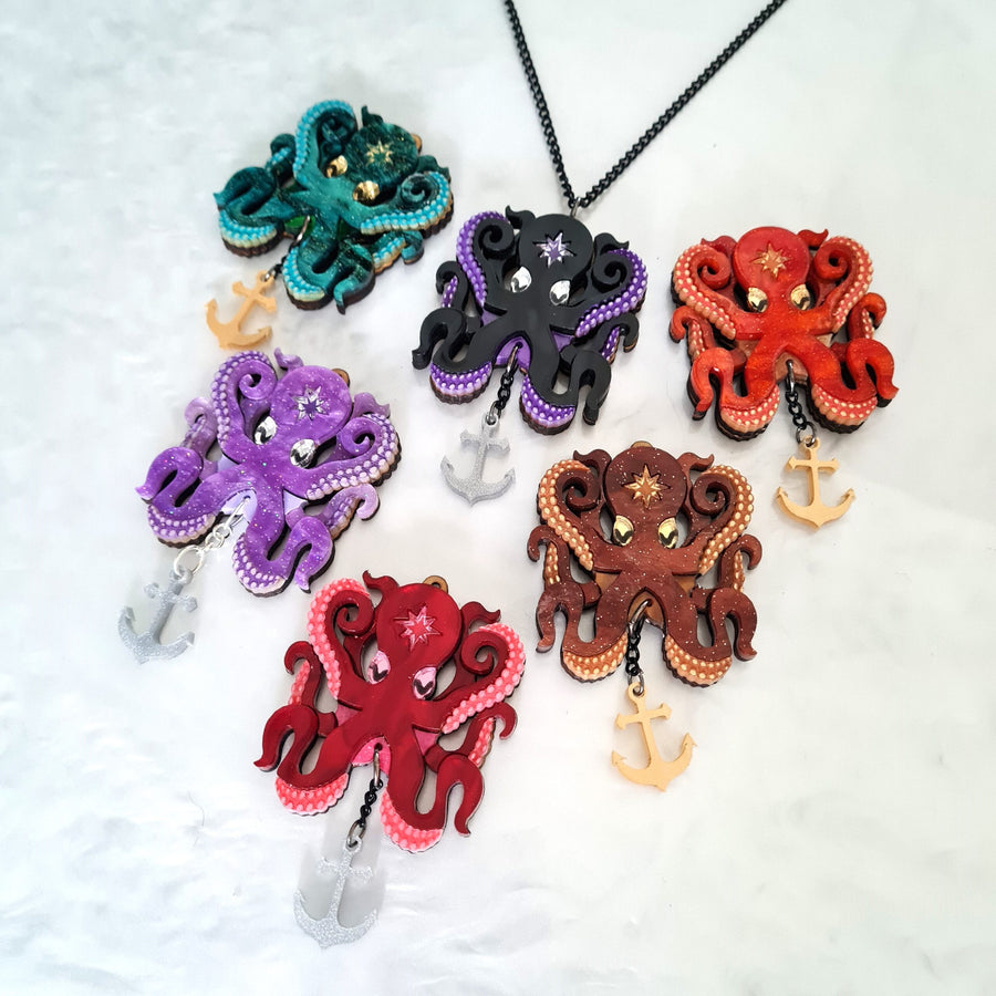 Cherryloco : Octopus Mini Brooch