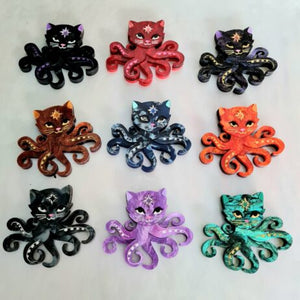 Cherryloco : Octopuss Cat Brooch or Necklace [PRE-ORDER]