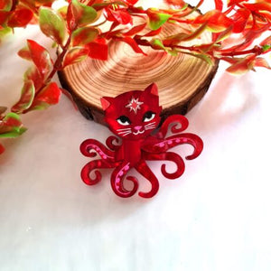 Cherryloco : Octopuss Cat Brooch or Necklace [PRE-ORDER]