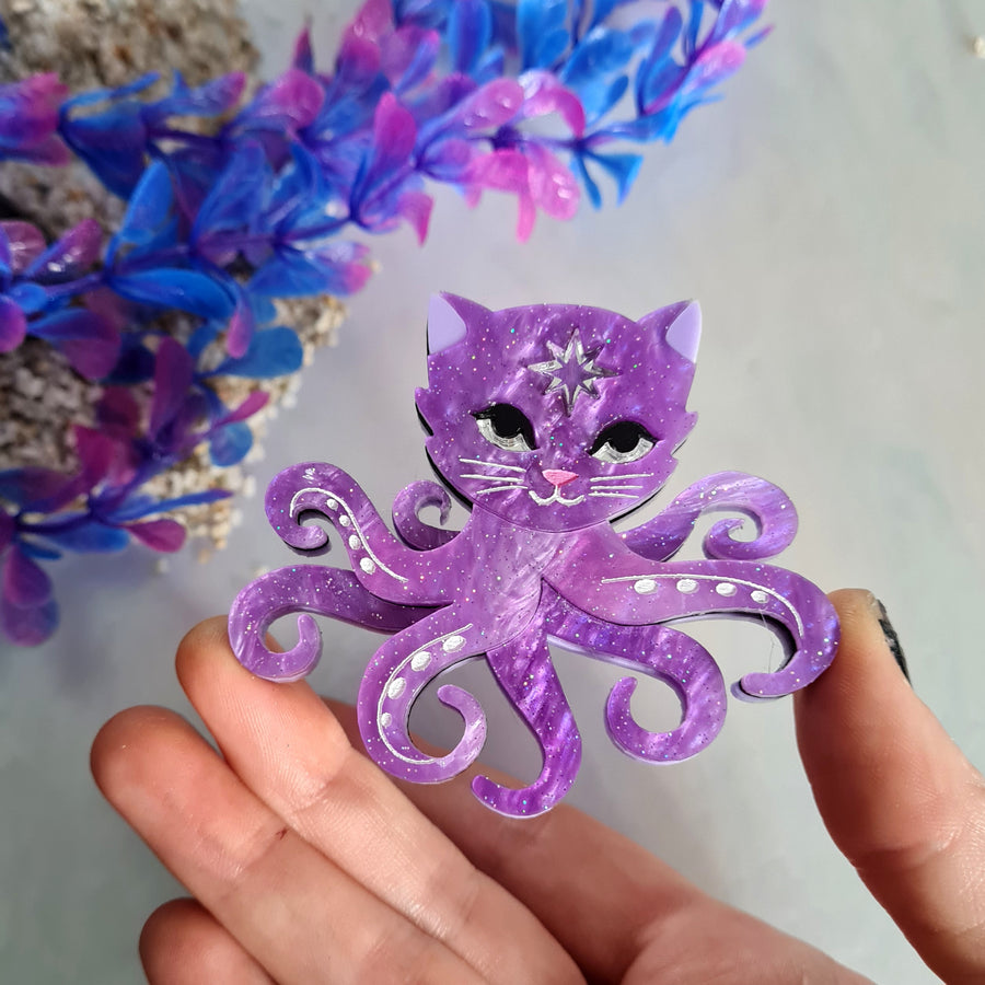 Cherryloco : Octopuss Cat Brooch or Necklace [PRE-ORDER]