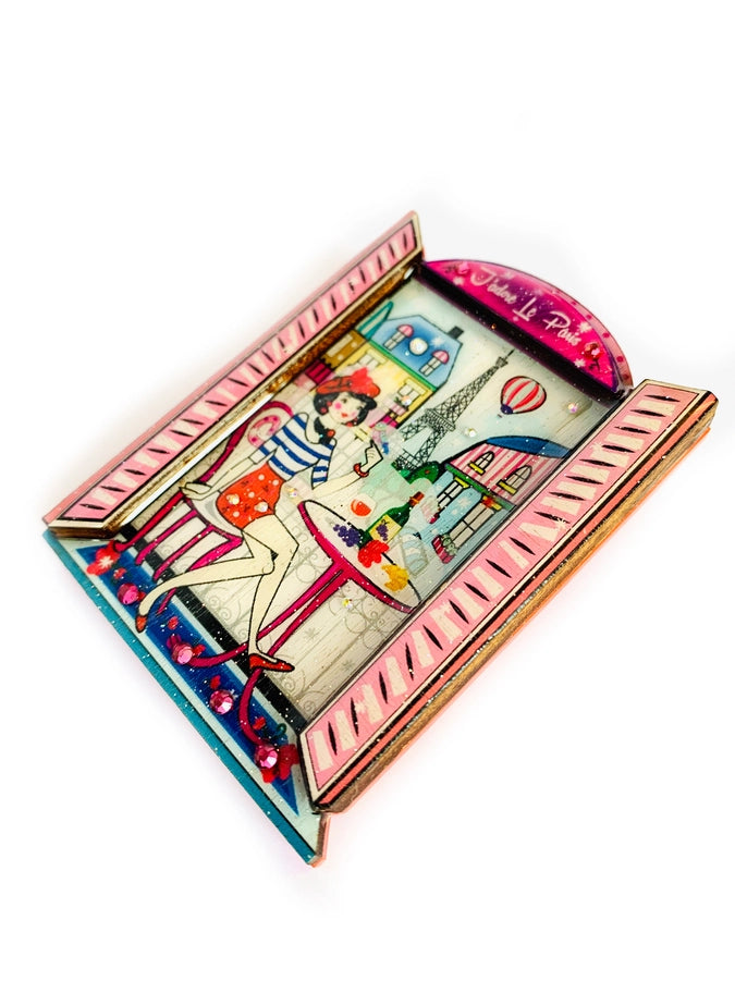 Rosie Rose Parker : Oh la la Paris Scene Brooch'