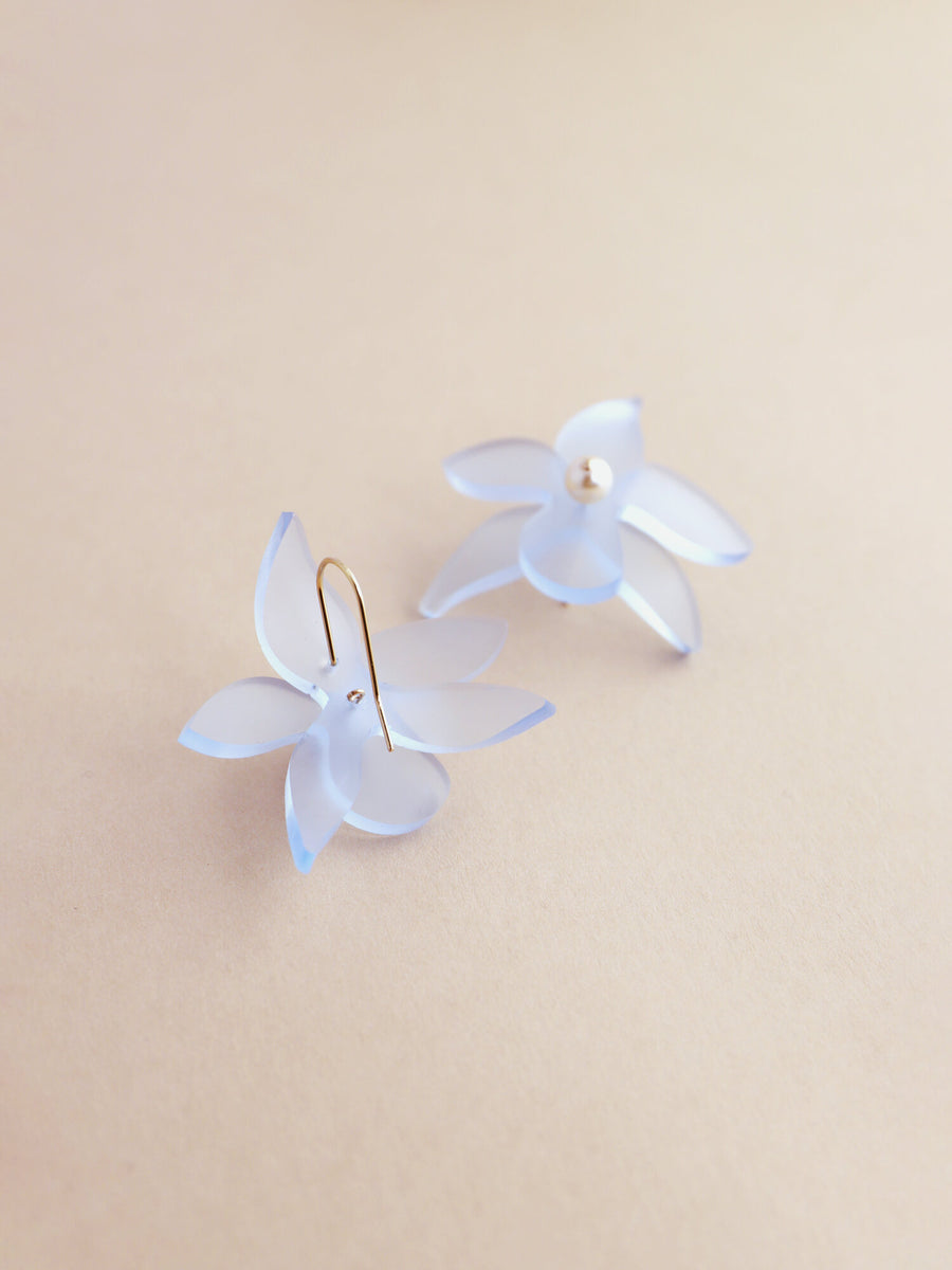 Wolf & Moon : Orchid Earrings in Pale Blue