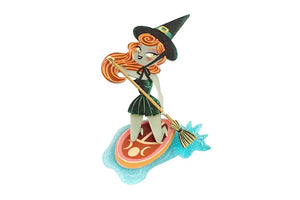 LaliBlue : Summerween : Paddle surf witch brooch