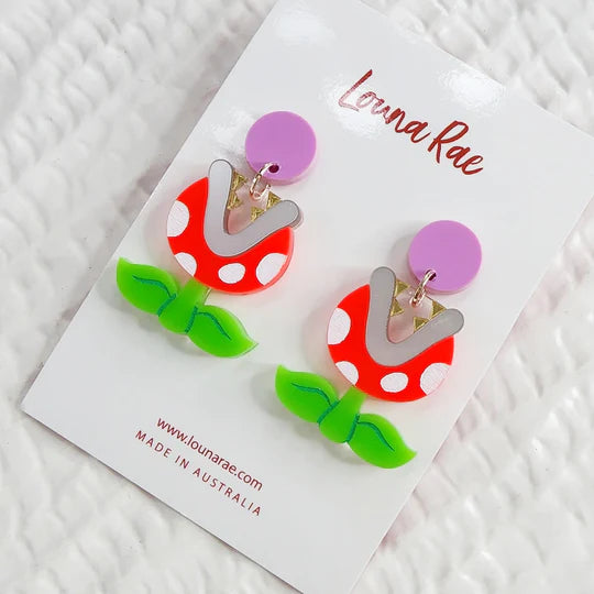 Louna Rae : Pakkun Flower Dangle Earrings