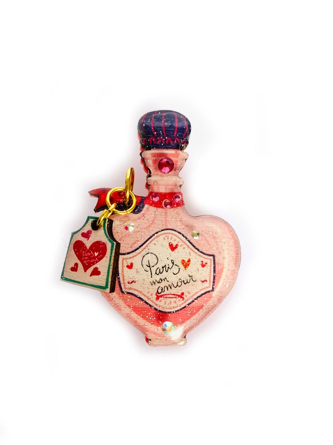 Rosie Rose Parker : Paris Mon Amour Perfumer Bottle Brooch
