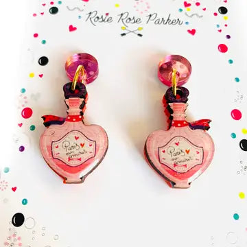 Rosie Rose Parker : Paris Mon Amour Perfumer Bottle Earrings [PRE-ORDER]
