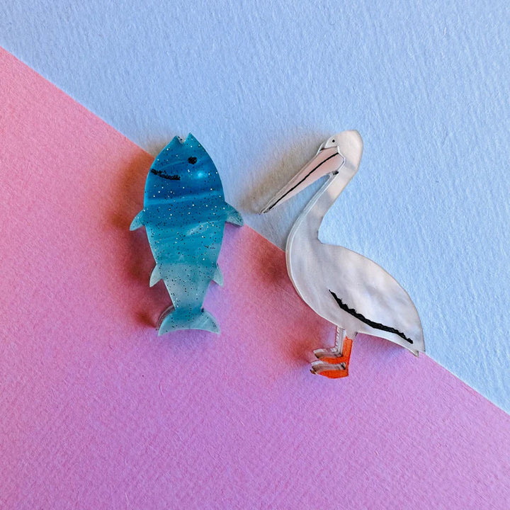 Mox & Co : Pelican and Fish Statement Studs