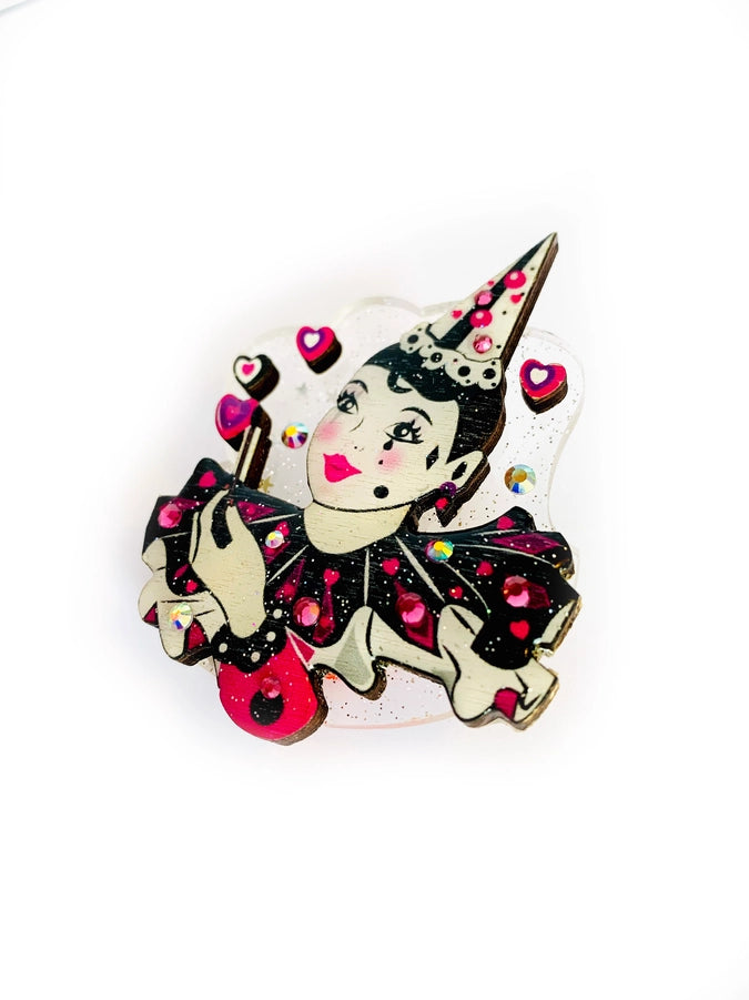 Rosie Rose Parker : Pierrot mime brooch Paris Brooch [PRE-ORDER]