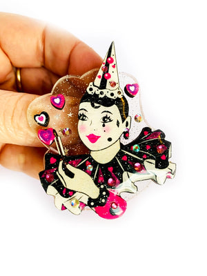 Rosie Rose Parker : Pierrot mime brooch Paris Brooch [PRE-ORDER]