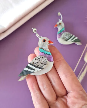 Cherryloco : Pigeon earrings