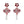 LaliBlue : Christmas : Pink Christmas Ball Earrings