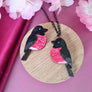 Cherryloco : Pink Robin Pin Brooch