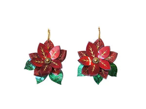 LaliBlue :  Christmas : Poinsettia Earrings [PRE-ORDER]