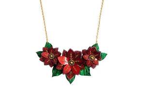 LaliBlue :  Christmas : Poinsettias Necklace [PRE-ORDER]