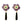 LaliBlue : Halloween Woods : Purple flower earrings with eyes