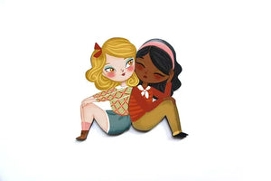 LaliBlue : Valentines : Puzzle with blonde girl brooch [PRE-ORDER]