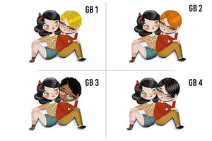 LaliBlue : Valentines : Puzzle with brunette girl brooch [PRE-ORDER]
