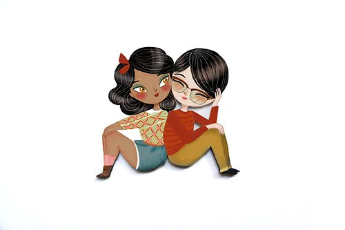LaliBlue : Valentines : Puzzle with girl of African descent brooch [PRE-ORDER]