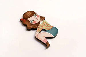 LaliBlue : Valentines : Puzzle with redhead girl brooch [PRE-ORDER]