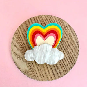 Birdie Bananas : Rainbow On A Cloudy Day Brooch