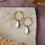 Wolf & Moon : Raindrop Hoops in Cream