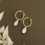 Wolf & Moon : Raindrop Hoops in Cream