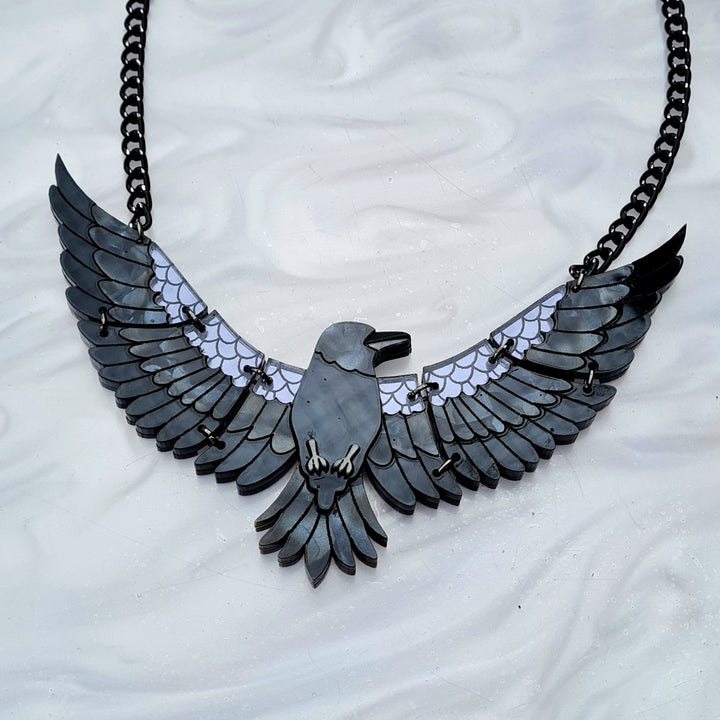 Cherryloco : Raven in flight statement necklace [PRE-ORDER]