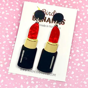 Birdie Bananas : Red Lipstick Earrings