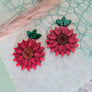 Cherryloco : Red Sunflower Earrings